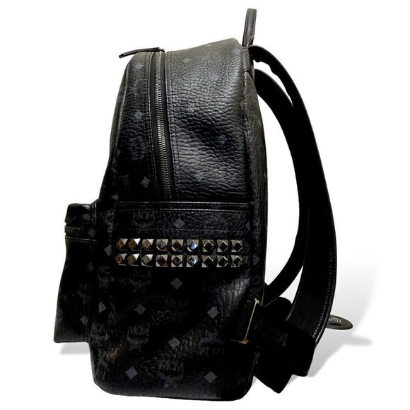 MCM Blk/Gry Monogram Stark Side Studs Backpack in Visetos |Size: 42.5cm| - Picture 13 of 16